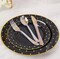 24 Iridescent Disposable Plastic Cutlery Spoon Fork Knife Set